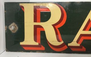 Vintage Porcelain Railway Express Agency Sign / Railroad / Gas Oil / Soda 2