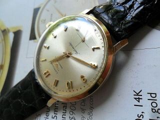 Very Vintage 1960 ' s Men ' s Longines Grand Prize Automatic Swiss Watch Runs 6