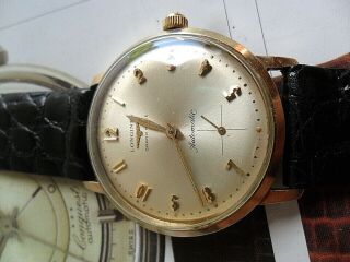 Very Vintage 1960 ' s Men ' s Longines Grand Prize Automatic Swiss Watch Runs 8