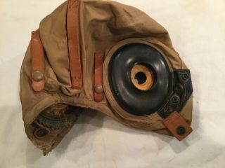Vintage U.  S.  Army Air Force Pilots Skull Cap Helmet SPEC.  AN - H - 15 6