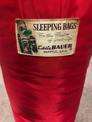 Vintage Eddie Bauer Mummy Sleeping Bag In 100 Goose Down