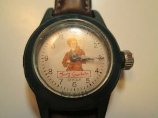Vintage Davy Crockett Western Wpd Watch W Leather Band