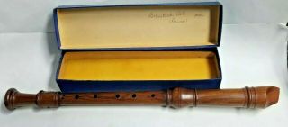 Vintage Dolmetsch Alto Recorder 1408 Rosewood In Wow Rare