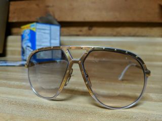 Alpina M1 Series 64 - 14 Gold Purple Sunglasses W.  Germany Bifocals W/ Factory Case