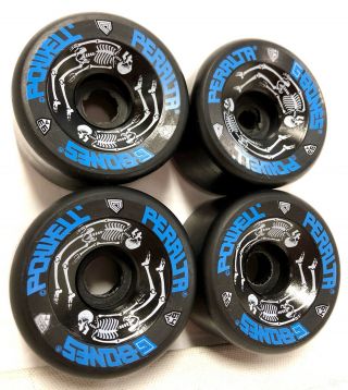 Nos Powell Peralta 1987 Black G - Bones Skateboard Wheels 64mm 93a Vintage