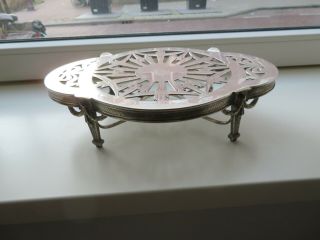 Heavy Antique Rare French Christofle Silverplated Plate Warmer Stand