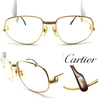 Cartier Romance Louis Vintage Eyeglasses / Sunglasses Gold Silver 56 - 16 - 130