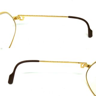 CARTIER Romance Louis Vintage Eyeglasses / Sunglasses Gold Silver 56 - 16 - 130 8