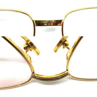 CARTIER Romance Louis Vintage Eyeglasses / Sunglasses Gold Silver 56 - 16 - 130 9