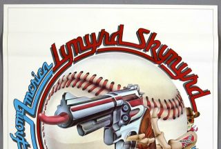 LYNYRD SKYNYRD - mega rare vintage 1975 European concert tour poster 2