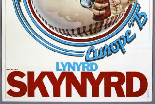 LYNYRD SKYNYRD - mega rare vintage 1975 European concert tour poster 3
