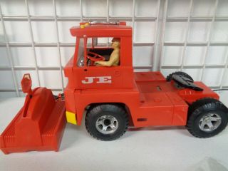 VINTAGE 1965 TOPPER TOYS JOHNNY EXPRESS TRACTOR TRAILER TRUCK FLATBED 2
