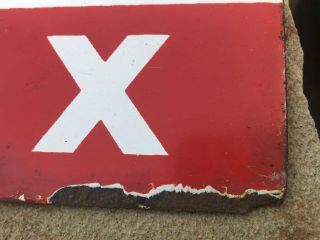 Vtg 1950s TEXACO SKY CHIEF PUMP PLATE PORCELAIN GAS SIGN 22” x 12” Nightcrawler 6