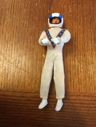 Vintage 1970s Ideal Evel Knievel Action Figure Stunt Cycle Doll With Helmet