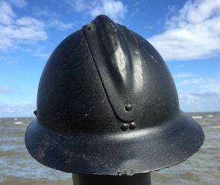 Belgium French Adrian Raw Edge Ww2 Steel Trench Helmet Infantry Wwii Shell Wwi