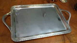 360g Sterling Silver Handle Tray Apetizers Server Cordle Style