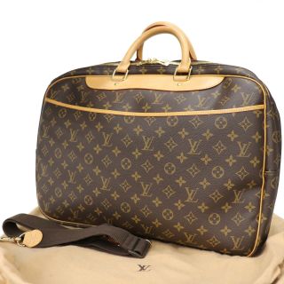 Louis Vuitton Alize 24h Travel Hand Bag Monogram Brown M41399 Vintage Auth Z478