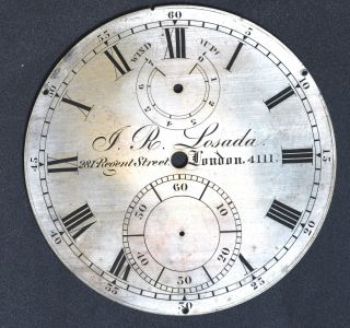 Dial Of An 8 - Day Marine Chronometer From Jr Losada N.  4111