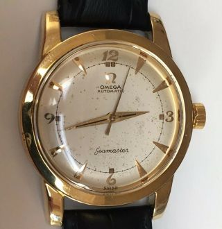 Vintage Omega Seamaster Automatic Watch Gold Plated Omega Strap