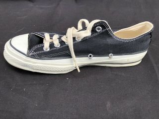 Vintage Converse Chuck Taylor Black Oxford All Star Shoes Sz 9 Deadstock 70s 7