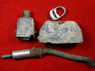 Ww2 German 4 X Piece V2 Rocket A4 Electric Plug From Electronic Section Marked