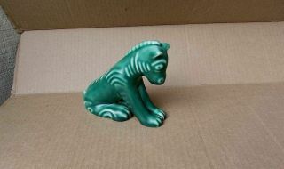 Vintage Antique Rookwood Pottery Horse Lion Paperweight Blue Or Green