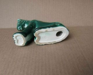 Vintage Antique Rookwood Pottery Horse Lion Paperweight Blue or Green 3