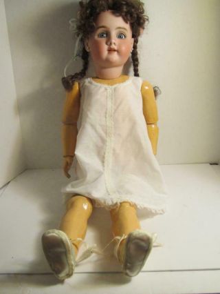 Antique German Bisque Doll Heinrich Handwerck Halbig Head 6 1/2 Body 25 " Tall