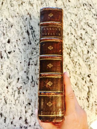 1749 Antique Travel History Book " Anson 