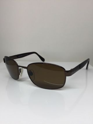 Vintage Giorgio Armani Sunglasses Ga 1501 C.  1095/47 Shiny Brown Polarized Italy