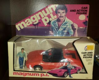 1982 Rare - Magnum P.  I.  Ferrari Car With Tom Selleck Action Figure Ljn