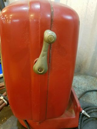 Vintage Eco Tireflator Air Meter Model 97 Red Chrome Wall Mount Gas Station Pump 4