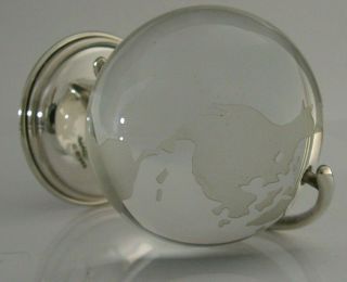 Very Unusual Sterling Silver And Glass Globe 2001 Links Of London Scottish