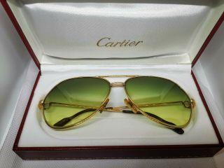 Vintage Cartier Vendome Santos Sunglasses.  Large - Excellen.  62 - 14 - 140