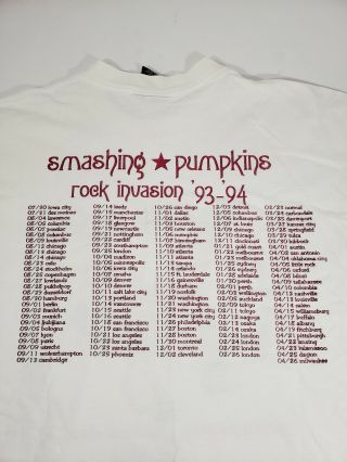 Vintage Smashing Pumpkins Siamese Dream Shirt XL Tour 1993 Nirvana Sonic Youth 9