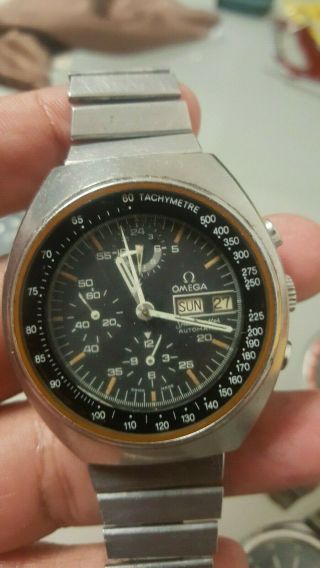 VINTAGE OMEGA SPEEDMASTER AUTOMATIC MARK 4.  5 CHRONOGRAPH WATCH.  REF 176.  0012 2