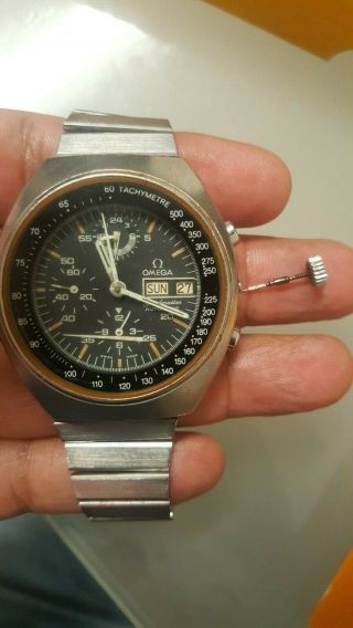 VINTAGE OMEGA SPEEDMASTER AUTOMATIC MARK 4.  5 CHRONOGRAPH WATCH.  REF 176.  0012 3