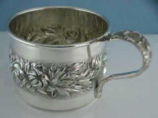 Sterling Stieff Baby Cup Stieff Rose Floral Repousse No.  129 1/2 Nomono