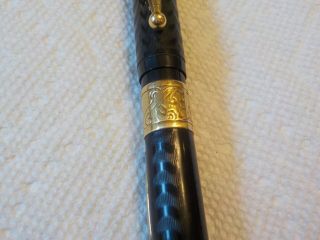 Antique Waterman 55 Ideal Hard Rubber Fountain Pen 14k Gold Nib Vintage 4