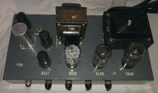 RESTORED MODDED 1950 MASCO ME - 27 ME18 / MA17 VINTAGE HARP GUITAR TUBE AMP 3
