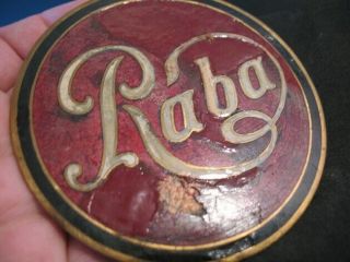 2 Extremely rare Rába radiator emblem circa 1925 Old - Timer Red is very 6