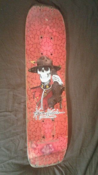 Rare Vintage Powell Peralta Kevin Harris Freestyle Skateboard Deck Pink