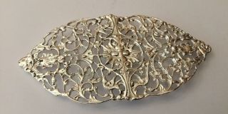 Vintage Hallmarked Sterling Silver Nurses Belt Buckle Baroque London 1972