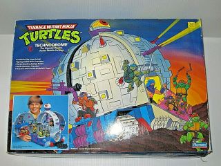 Vtg Playmates 1990 Teenage Mutant Ninja Turtles Technodrome Near Complete W/ Box