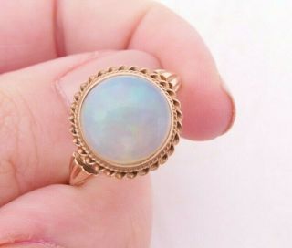 Fine 9ct/9k Gold Large Solid Opal Heavy Ring,  375
