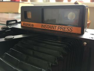 Konica Instant Press Polaroid Instant Film Camera - 110mm Hexanon f/4 - Rare 11