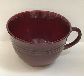 Fire King Rare Burgundy Three Band Cup Perfect