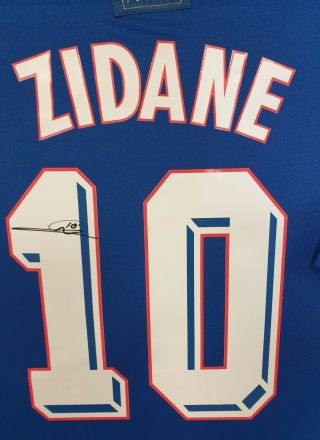 Rare ZINEDINE ZIDANE Signed Shirt Autographed France Jersey AFTAL DEALER 2