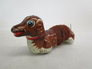 Vintage Wind Up Dachshund Dog Tin Toy By Daiya By Curlytees