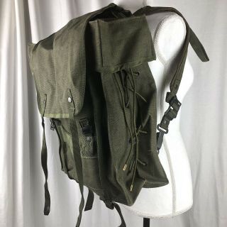 Vtg 1976 Italian Military Sarchi Broni Daypack Backpack Rucksack Water Resistant